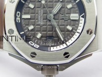 Royal Oak Offshore Diver 15720 IPF 1:1 Best Edition Gray Dial on Gray Rubber Strap A4308
