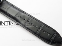 Polaris Chrono SS HKF Best Edition Black Dial on Black Leather Strap A752A
