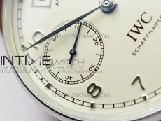 Portuguese Real PR Real Annual Calendar IW5035 ZF 1:1 Best Edition White Dial Silver Markers on Black Leather Strap A52850