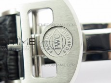 Portuguese Real PR Real Annual Calendar IW5035 ZF 1:1 Best Edition White Dial Silver Markers on Black Leather Strap A52850