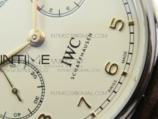 Portuguese Real PR Real Annual Calendar IW503501 ZF 1:1 Best Edition White Dial on Brown Leather Strap A52850