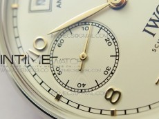 Portuguese Real PR Real Annual Calendar IW503501 ZF 1:1 Best Edition White Dial on Brown Leather Strap A52850