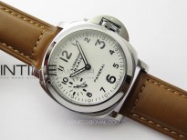 PAM1113 V HWF 1:1 Best Edition White Dial on Brown Leather Strap A6497