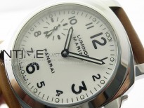 PAM1113 V HWF 1:1 Best Edition White Dial on Brown Leather Strap A6497