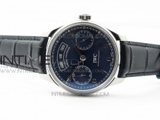 Portuguese Real PR Real Annual Calendar IW503502 ZF 1:1 Best Edition Blue Dial on Black Leather Strap A52850