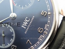 Portuguese Real PR Real Annual Calendar IW503502 ZF 1:1 Best Edition Blue Dial on Black Leather Strap A52850