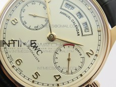 Portuguese Real PR Real Annual Calendar IW503501 RG ZF 1:1 Best Edition White Dial on Brown Leather Strap A52850