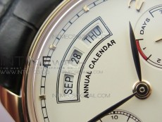 Portuguese Real PR Real Annual Calendar IW503501 RG ZF 1:1 Best Edition White Dial on Brown Leather Strap A52850