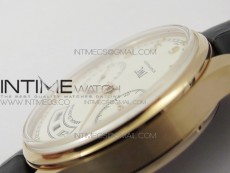 Portuguese Real PR Real Annual Calendar IW503501 RG ZF 1:1 Best Edition White Dial on Brown Leather Strap A52850