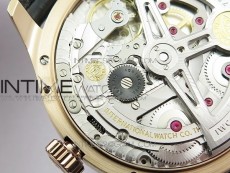 Portuguese Real PR Real Annual Calendar IW503501 RG ZF 1:1 Best Edition White Dial on Brown Leather Strap A52850