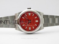 Oyster Perpetual 41mm 124300 904L Steel GMF 1:1 Best Edition Red Dial on SS Bracelet VR3230 V2