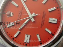 Oyster Perpetual 41mm 124300 904L Steel GMF 1:1 Best Edition Red Dial on SS Bracelet VR3230 V2