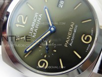 PAM1116 S TTF 1:1 Best Edition Dark Green Dial on Brown Leather Strap P9010 V2