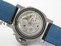 PAM1122 SS/DLC TTF 1:1 Best Edition Gray Dial on Black/Blue Leather Strap P9010