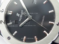 Classic Fusion 42mm SS APSF 1:1 Best Edition Black Dial On Gummy Strap A2892