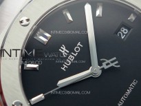 Classic Fusion 42mm SS APSF 1:1 Best Edition Black Dial On Gummy Strap A2892