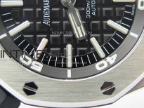 Royal Oak Offshore Diver 15703 APSF 1:1 Best Edition Black Dial on Black Rubber Strap A3120 Super Clone V3