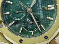 Royal Oak Chrono 26320ST YG OMF 1:1 Best Edition Green dial on SS Bracelet A7750