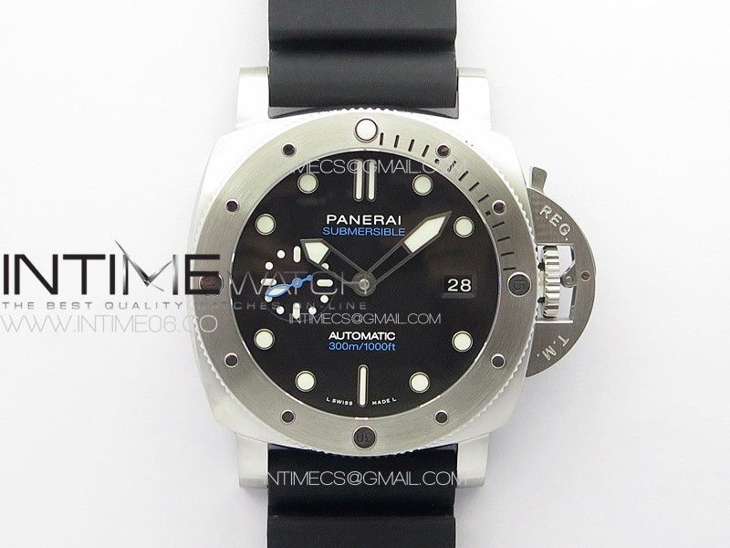 PAM1229 Submersible TTF Best Edition on Black Rubber Strap P.900 Clone