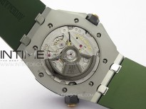 Royal Oak Offshore Diver 15720 ZF 1:1 Best Edition Green Dial on Green Rubber Strap A4308