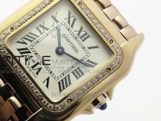 Panthère Secrete Ladies 27mm Diamond Bezel RG 8848F 1:1 Best Edition White Dial on RG Bracelet Ronda Quartz