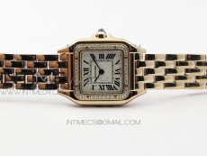 Panthère Secrete Ladies 22mm Diamond Bezel RG 8848F 1:1 Best Edition White Dial on RG Bracelet Ronda Quartz