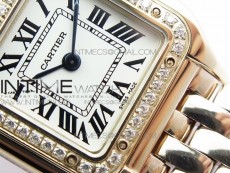 Panthère Secrete Ladies 22mm Diamond Bezel RG 8848F 1:1 Best Edition White Dial on RG Bracelet Ronda Quartz