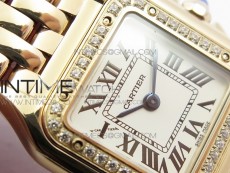 Panthère Secrete Ladies 22mm Diamond Bezel RG 8848F 1:1 Best Edition White Dial on RG Bracelet Ronda Quartz
