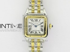 Panthère Secrete Ladies 22mm SS/YG 8848F 1:1 Best Edition White Dial on SS/YG Bracelet Ronda Quartz