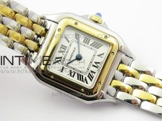 Panthère Secrete Ladies 22mm SS/YG 8848F 1:1 Best Edition White Dial on SS/YG Bracelet Ronda Quartz