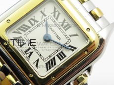Panthère Secrete Ladies 22mm SS/YG 8848F 1:1 Best Edition White Dial on SS/YG Bracelet Ronda Quartz