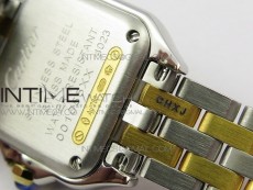 Panthère Secrete Ladies 22mm SS/YG 8848F 1:1 Best Edition White Dial on SS/YG Bracelet Ronda Quartz