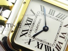 Panthère Secrete Ladies 27mm SS/YG 8848F 1:1 Best Edition White Dial on SS/YG Bracelet Ronda Quartz