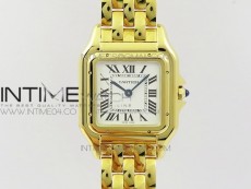 Panthère Secrete Ladies 27mm YG 8848F 1:1 Best Edition White Dial on YG Bracelet Ronda Quartz