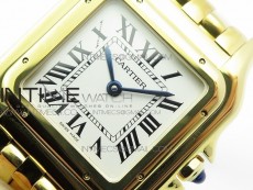 Panthère Secrete Ladies 27mm YG 8848F 1:1 Best Edition White Dial on YG Bracelet Ronda Quartz