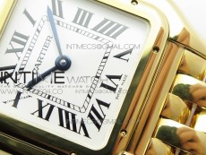 Panthère Secrete Ladies 27mm YG 8848F 1:1 Best Edition White Dial on YG Bracelet Ronda Quartz
