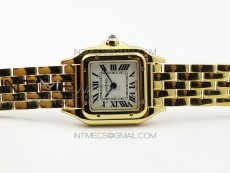 Panthère Secrete Ladies 22mm YG 8848F 1:1 Best Edition White Dial on YG Bracelet Ronda Quartz