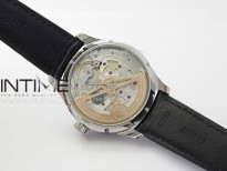 Portuguese IW503406 Real PR SS APSF 1:1 Best Edition White Dial On Black Leather Strap A52610