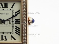 Tank Solo Ladies 25mm Dia Bezel RG AF 1:1 Best Edition White Dial on Brown Leather Strap Ronda Quartz