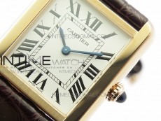 Tank Solo Ladies 25mm RG AF 1:1 Best Edition White Dial on Brown Leather Strap Ronda Quartz