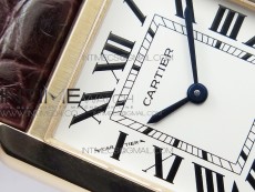 Tank Solo Ladies 25mm RG AF 1:1 Best Edition White Dial on Brown Leather Strap Ronda Quartz
