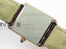 Tank Solo Ladies 25mm RG AF 1:1 Best Edition White Dial on Brown Leather Strap Ronda Quartz