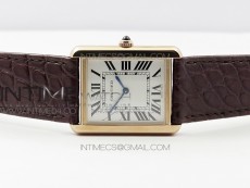 Tank Solo Ladies 28mm RG AF 1:1 Best Edition White Dial on Brown Leather Strap Ronda Quartz
