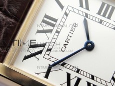 Tank Solo Ladies 28mm RG AF 1:1 Best Edition White Dial on Brown Leather Strap Ronda Quartz