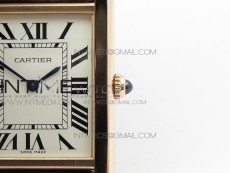 Tank Solo Ladies 28mm RG AF 1:1 Best Edition White Dial on Brown Leather Strap Ronda Quartz