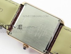 Tank Solo Ladies 28mm RG AF 1:1 Best Edition White Dial on Brown Leather Strap Ronda Quartz