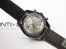 Speedmaster "Dark Side of The Moon" Real Ceramic OMF 1:1 Best Edition Vintage Black on Brown Leather Strap A9300