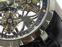Excalibur Rddbex0820 SS YSF Best Edition Skeleton Dial on Black Leather Strap Asian RD100 Double Tourbillon
