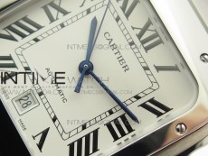 Santos de Cartier Large 2018 V2 KOR 1:1 Best Edition White Dial on SS Bracelet MIYOTA 9015