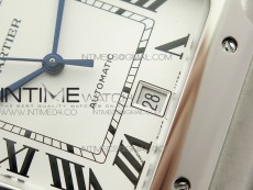 Santos de Cartier Large 2018 V2 KOR 1:1 Best Edition White Dial on SS Bracelet MIYOTA 9015